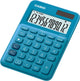 Calcolatrice da tavolo Casio MS-20UC-BU, a energia solare, a batteria, blu, numero di posizioni del display: 12