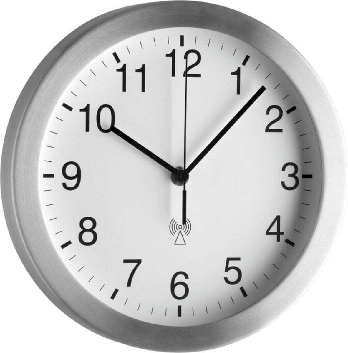 Tfa dostmann 98.1091.02 wandklok zendergestuurd 25 cm x 40 mm aluminium (mat)