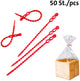 Fascette fermacavi universali Westmark 50, riutilizzabili, lunghezza: 12 cm, plastica, rosso, 15392230