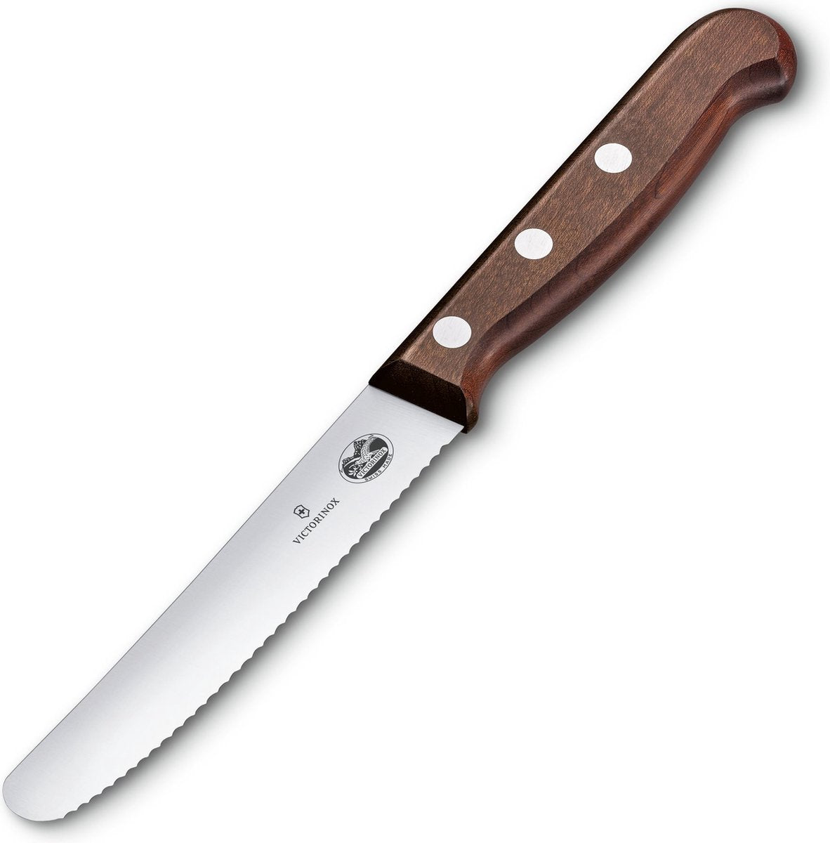 Cuchillo tomatero de mesa de madera Victorinox - 11cm - dentado - acero inoxidable madera de arce