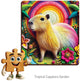 Puzzle in legno città in legno giardino tropicale capibara 20 pezzi per bambini