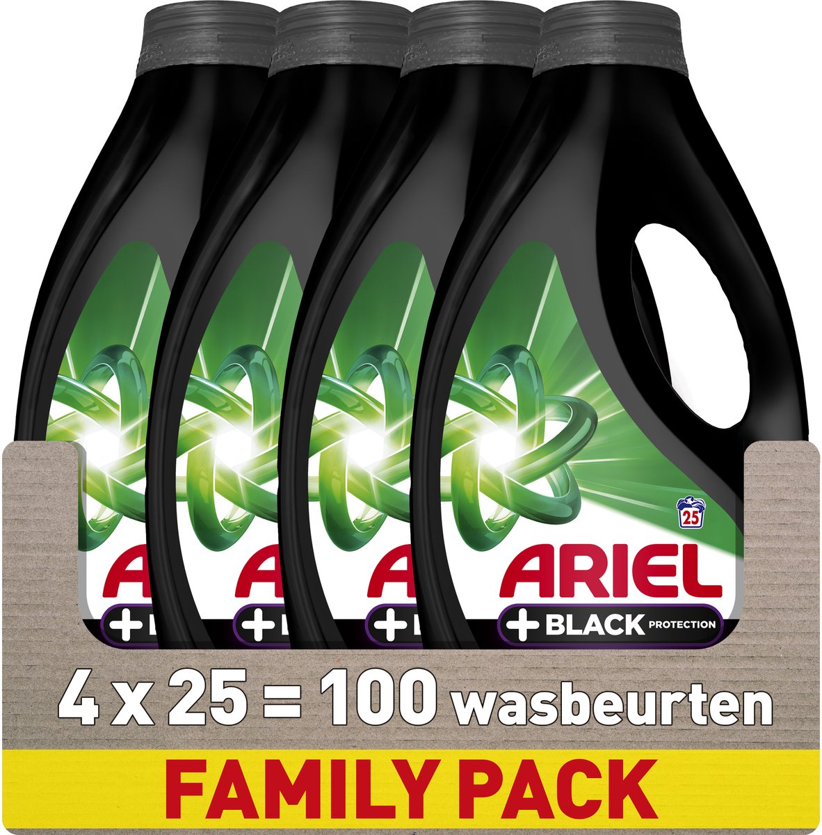 Detersivo Ariel + protezione nera - 4 x 25 lavaggi