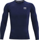 Under armour ua hg armour comp ls-blu heren sporshirt - midnight navy - wit