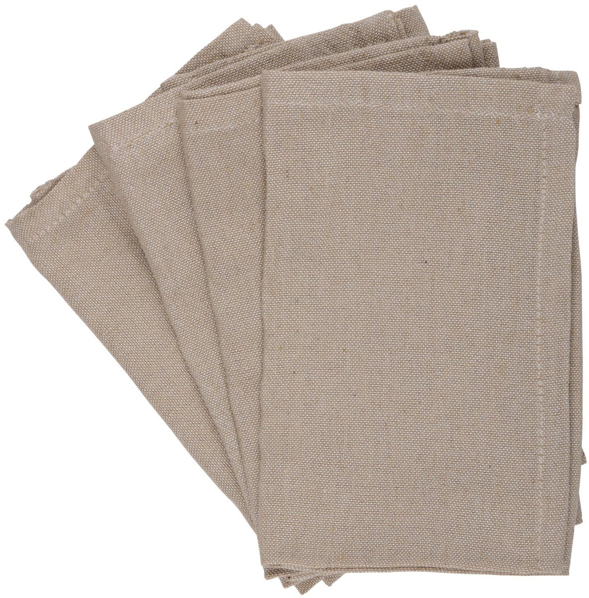 Arti casa servetten set van 4 - 35 x 35 cm - herbruikbaar - katoen polyester - beige