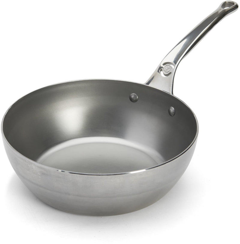 Debuyer de buyer mineral b pro hapjespan ø 24 cm – plaatstaal – pfas-vrij – met rvs grepen – geschikt voor inductie – made in france