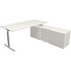 Scrivania Kerkmann 11026210 forma 2 bianco, argento