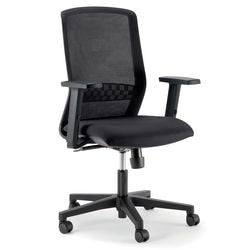 Silla de oficina Tekna 1tekamgtyc madera, plástico, metal, tela negra