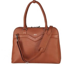 Borsa per laptop socha so-diamond-couture-cc in pelle cognac