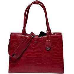 Bolso para portátil socha so-midi-croco-burdeos cuero artificial burdeos