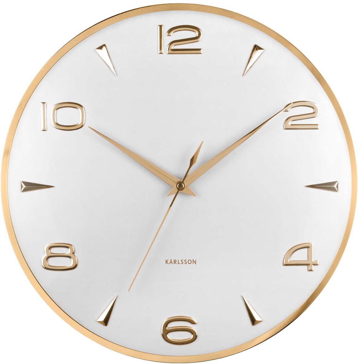 Karlsson wandklok sienna glow - wit - 40.6x5x40.6cm - wandklok scandinavisch
