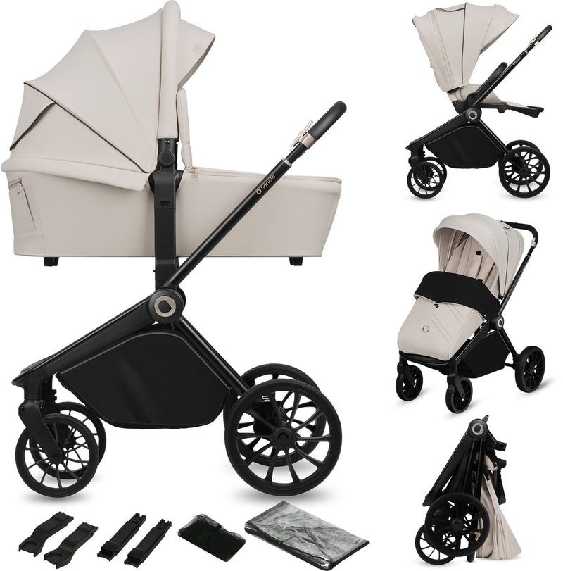 Lionelo mika plus - passeggino 2in1 - set XXL - versatile e tutto l'anno - ruote grandi - fino a 22 kg - funzionamento con una sola mano - per tutti i tipi di terreno - set di accessori
