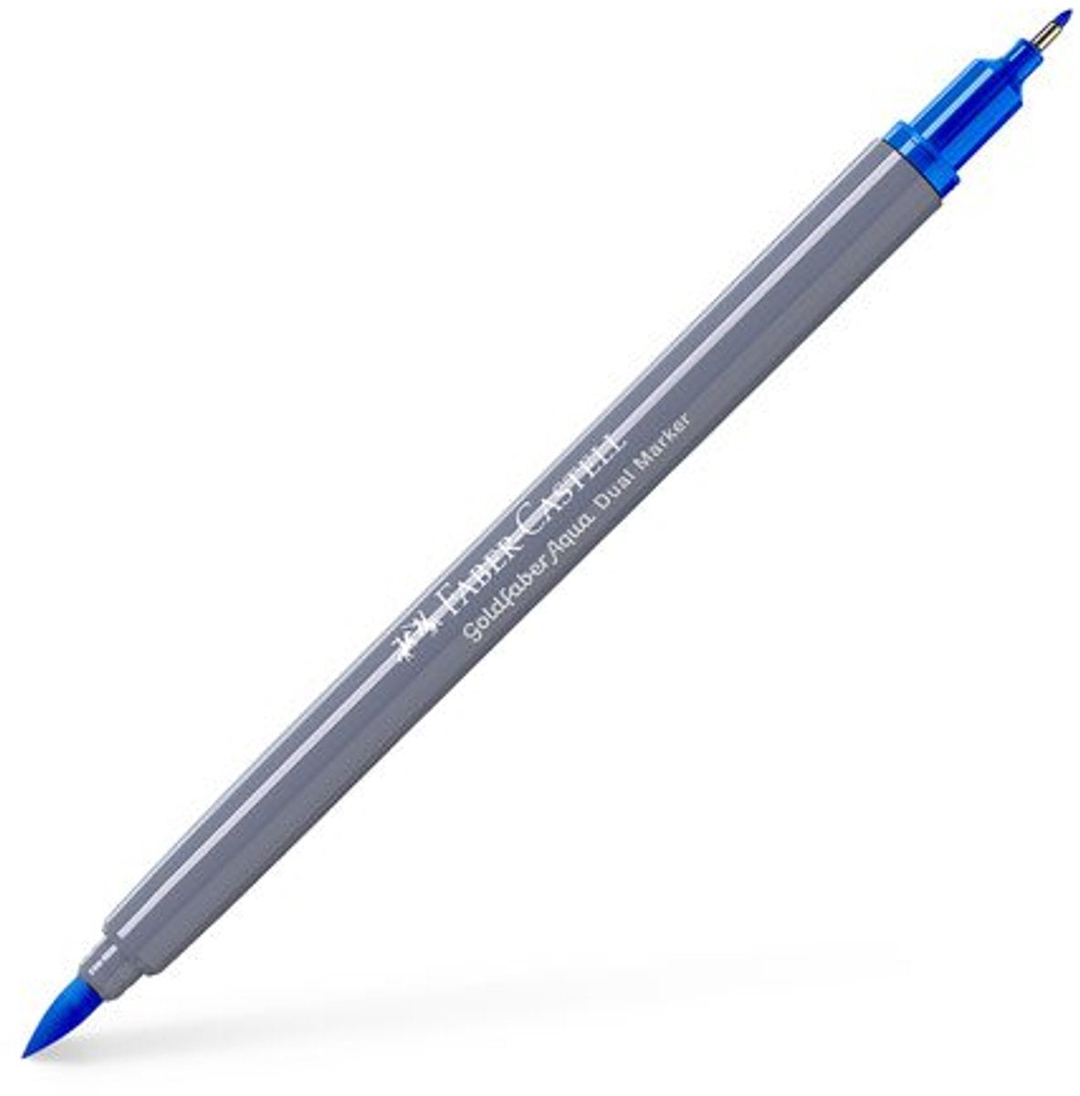 Faber-castell - pennarello per acquerello duo goldfaber - blu ftalo 110 - pennello 0,4 mm - fc-164610