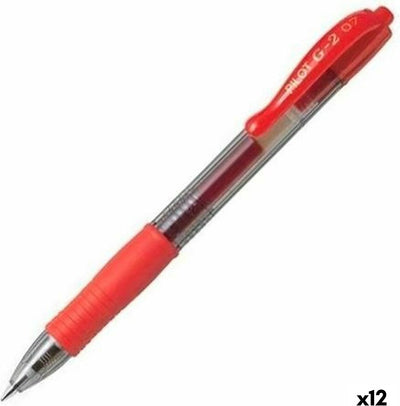 Penna roller Pilot G2 con inchiostro gel – scatola da 12 penne gel – punta media – rossa