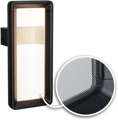 Paulmann outdoor LED wall fixture reana twilight-controlled motion detector (hf) ip44 angular 176x403 mm 3000k 2x3w 2x130lm 230v anthracite metal