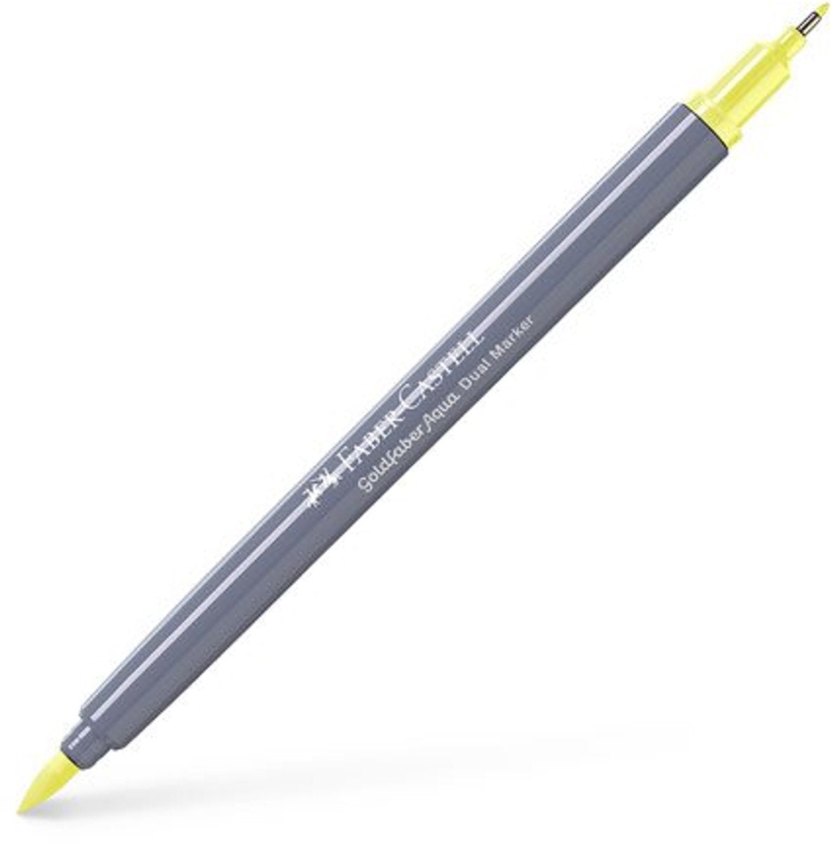 Faber-castell - pennarello acquerellabile duo goldfaber - giallo chiaro lucido 104 - pennello 0,6 mm - fc-164604
