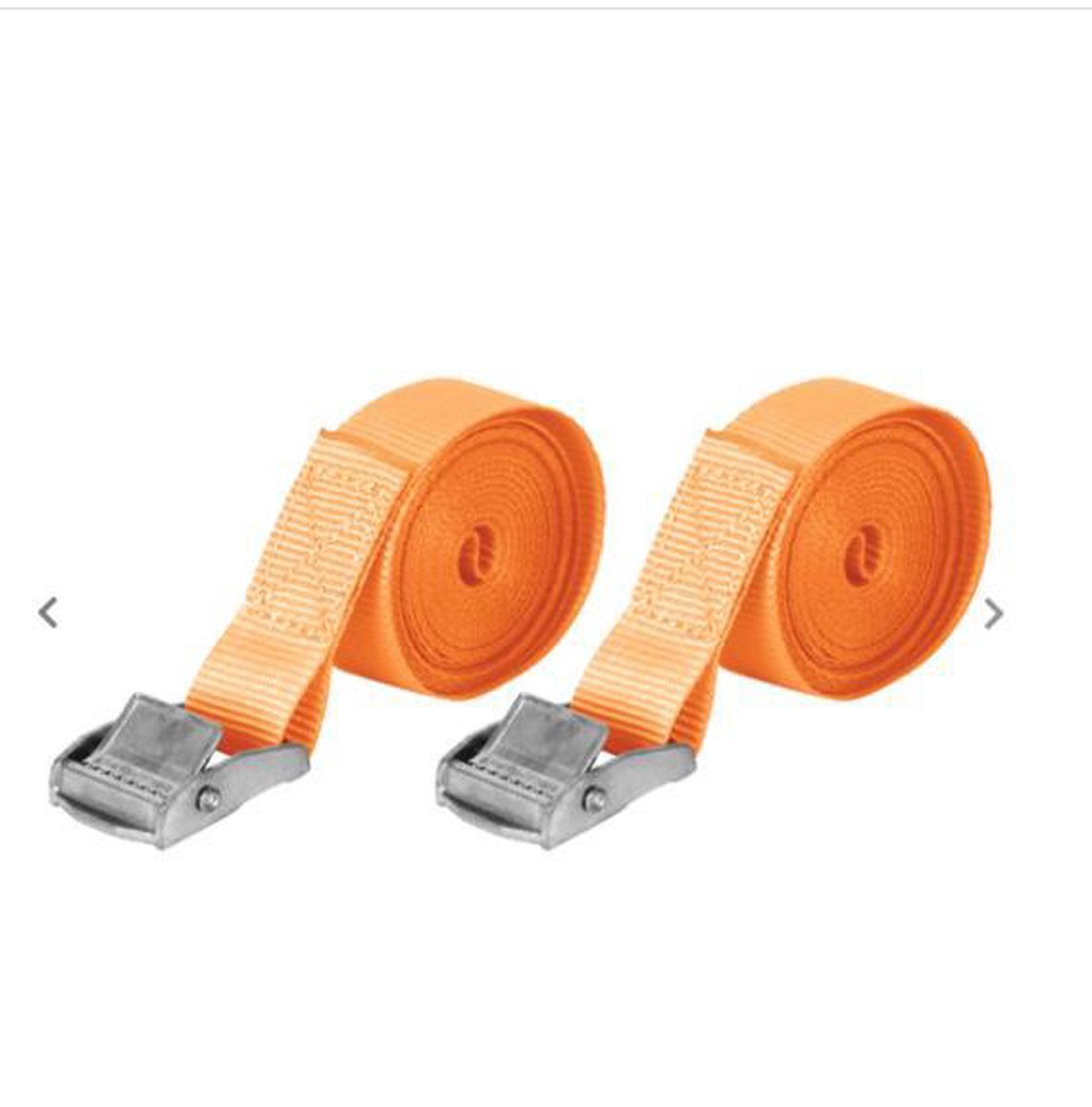 Carpoint spanbanden – lengte 4,5 meter – breedte 25mm – klemsluiting - tot 250 kg – met tüv gs keurmerk – 2 stuks