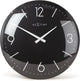 Nexttime Basic Dome – Orologio da parete – 35 cm – Vetro convesso – Nero