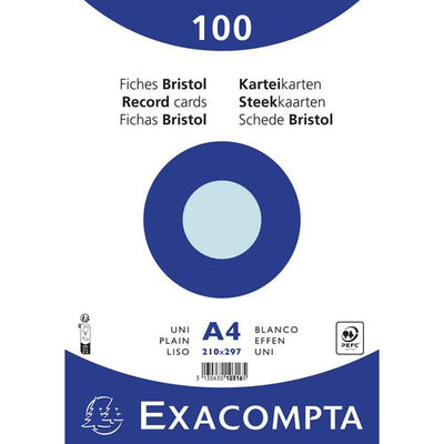 Indexkaarten exacompta 10316e hemelsblauw papier