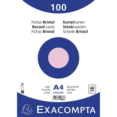 Indexkaarten exacompta 10336e roze papier