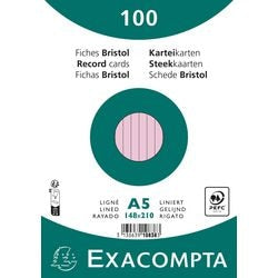 Fichas exacompta 10838se papel rosa