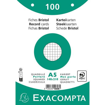 Fichas exacompta 10608e papel blanco