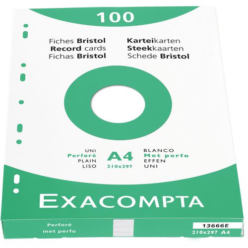 Fichas exacompta 13666e papel blanco