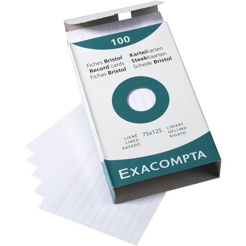 Fichas exacompta 13801x papel blanco