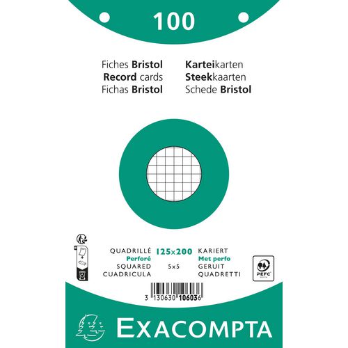 Fichas exacompta 10603e papel blanco