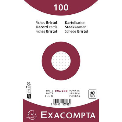 Indexkaarten exacompta 10703e wit papier