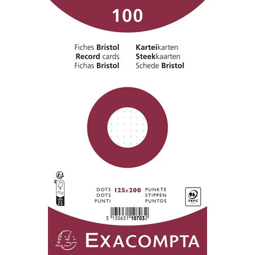 Fichas exacompta 10703e papel blanco