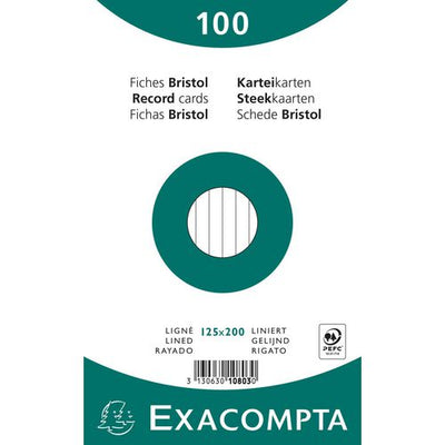 Schede exacompta 10803x carta bianca