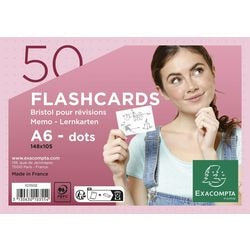Index cards exacompta 10355e pink paper