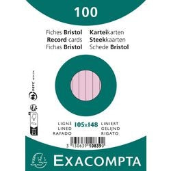 Index cards exacompta 10839se pink paper