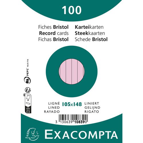 Schede exacompta 10839se carta rosa