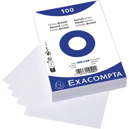 Fichas exacompta 10502e papel blanco
