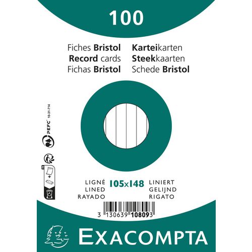 Fichas exacompta 10809se libro blanco
