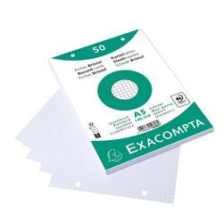 Schede exacompta 12608e carta bianca
