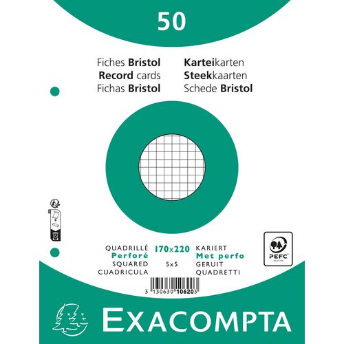 Fichas exacompta 10620e papel blanco