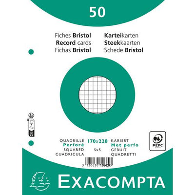 Indexkaarten exacompta 10620e wit papier