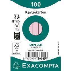Index cards exacompta 38085sb pink paper