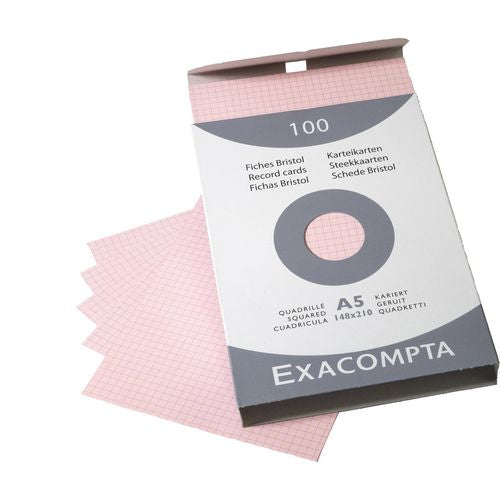 Schede exacompta 13238e carta rosa