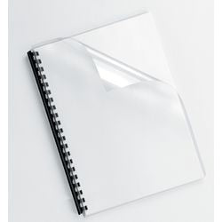 Confezione da 100 copertine per rilegatura trasparenti 53762 fellowes in pvc a4