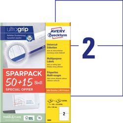 Avery -zweckform 6604 etichette universali 210 x 148 mm carta bianca 130 pezzo(i) adesivo permanente ilc