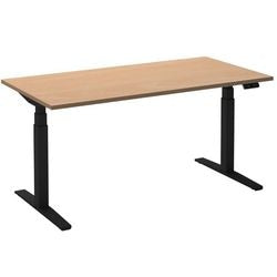 Sit-stand desk ceha ade2plhl128q9005be beech melamine, metal