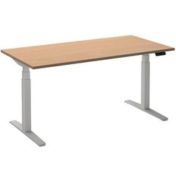 Escritorio para trabajar sentado o de pie ceha ade2plhl148q9016be melamina haya, metal