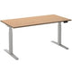Escritorio para trabajar sentado o de pie ceha ade2plhl148q9016be melamina haya, metal