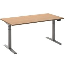 Escritorio para trabajar sentado o de pie ceha ade2plhl168q9006be melamina haya, metal