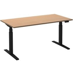 Escritorio para sentarse o pararse ceha ade2plhl188q9005be melamina haya, metal