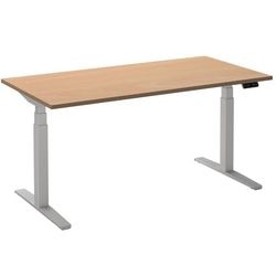Scrivania sit-stand ceha ade2plhl189q9016be melaminico faggio, metallo