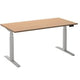 Escritorio para trabajar sentado o de pie ceha ade2plhl208q9016be melamina haya, metal